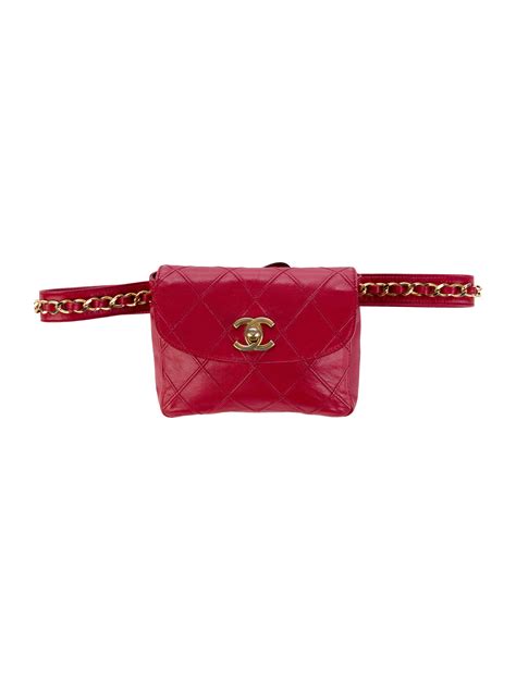 chanel waist belt bag red|Chanel waist bag 2022.